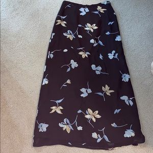 Dark brown full length skirt